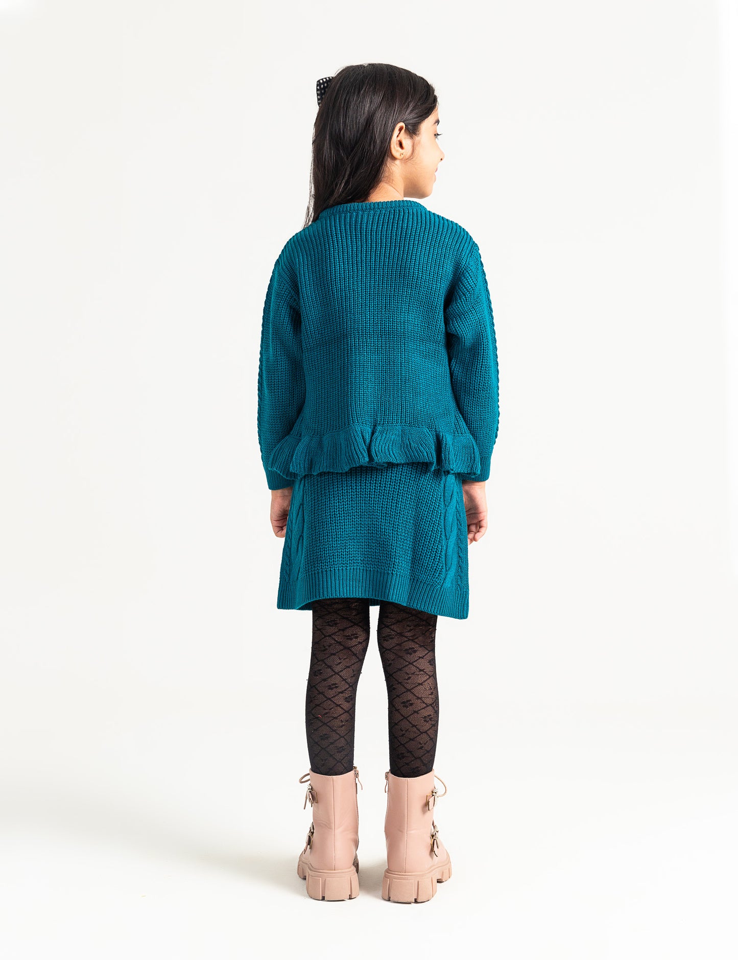 PEPLUM CABLE SWEATER