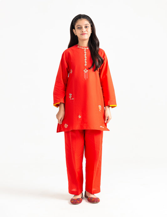 2 PIECE ALLOVER EMBROIDERED SUIT