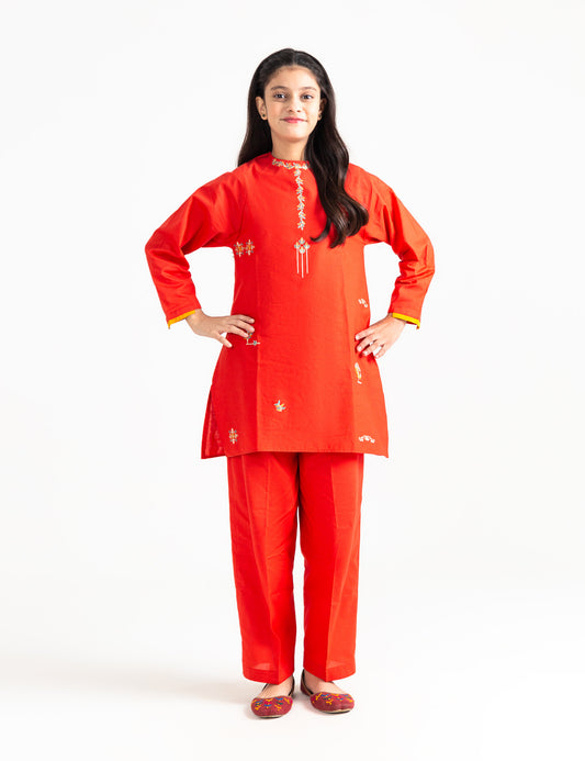 2 PIECE ALLOVER EMBROIDERED SUIT