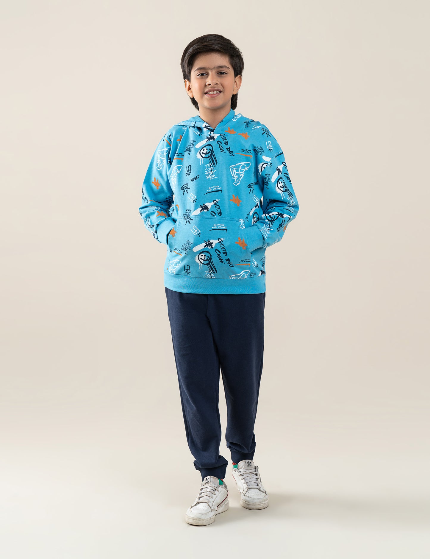 2 PIECE GOOD DAY CREW PRINTED SUIT