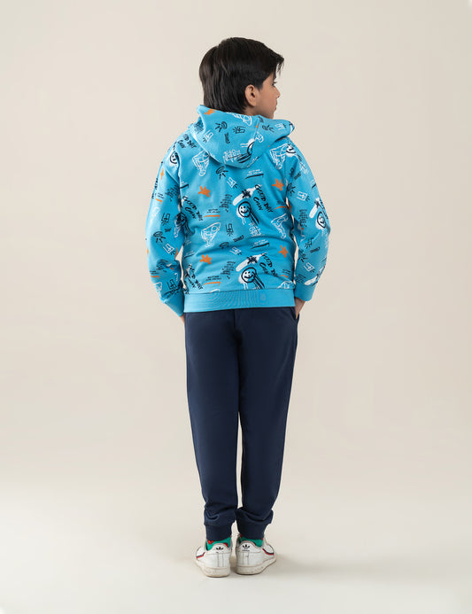 2 PIECE GOOD DAY CREW PRINTED SUIT