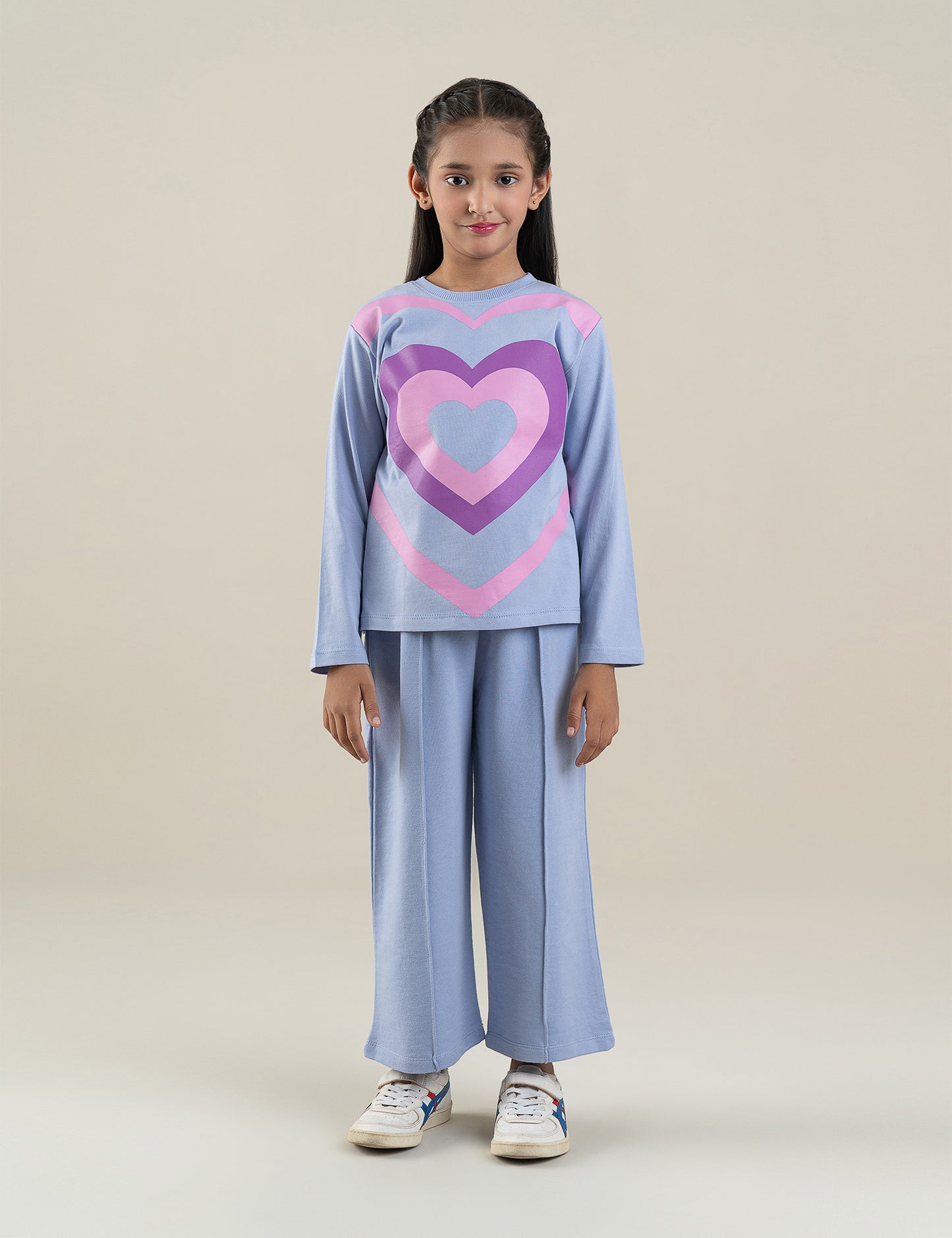 2 PIECE HEART PRINTED SUIT