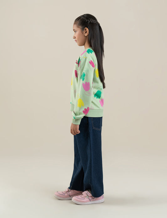 FLORAL PRINTED SWEATSHIRT