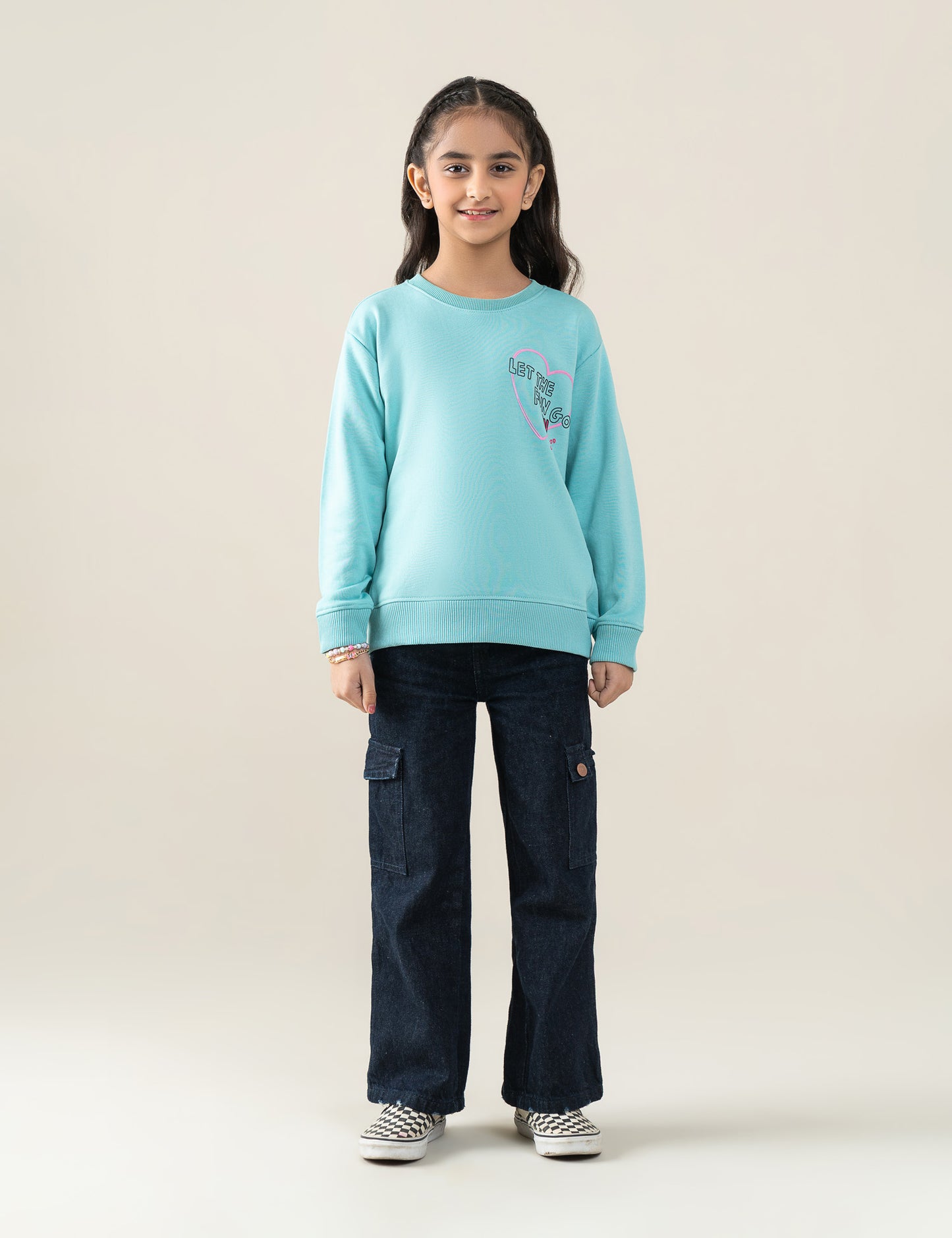 LET THE FUN GO ON PRINTED SWEATSHIRT