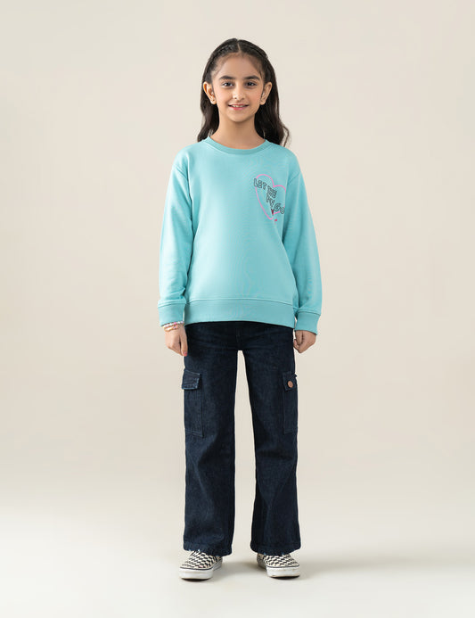 LET THE FUN GO ON PRINTED SWEATSHIRT