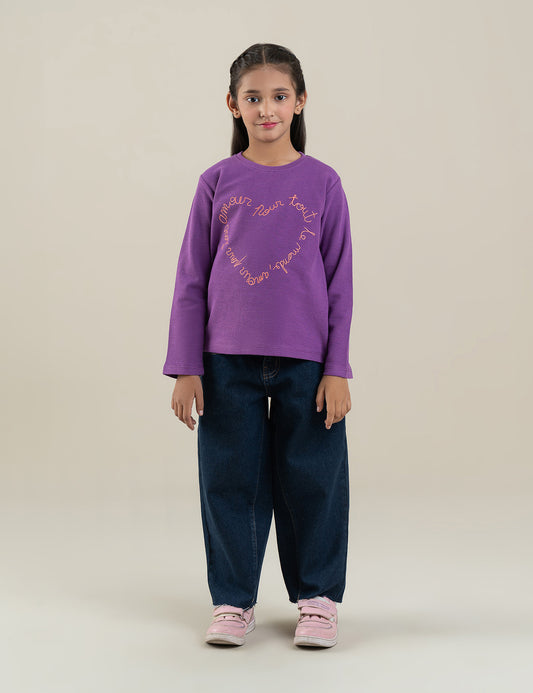 HEART SCRIPT DESIGN T-SHIRT