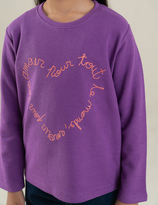 HEART SCRIPT DESIGN T-SHIRT