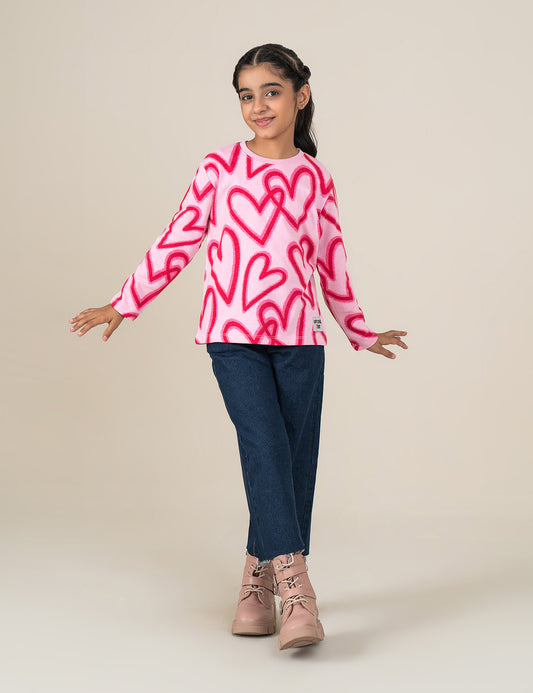 ALLOVER HEARTS PRINTED T-SHIRT