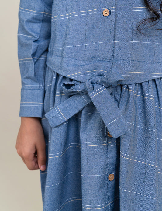 CHECKERED LONG DRESS