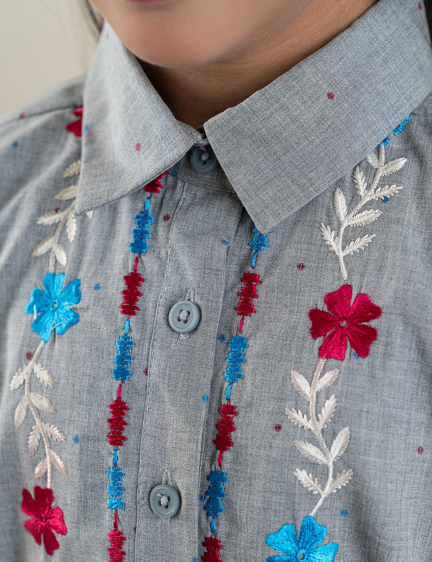 2 PIECE FLORAL EMBROIDERED SUIT