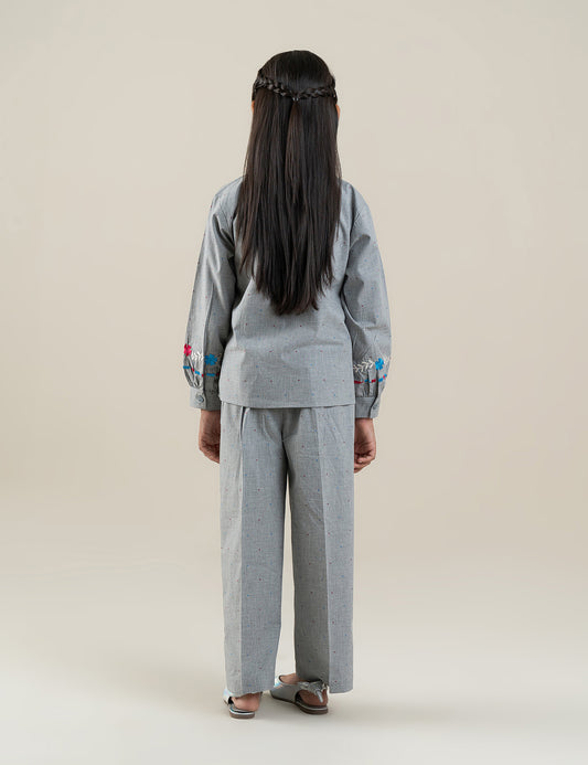 2 PIECE FLORAL EMBROIDERED SUIT