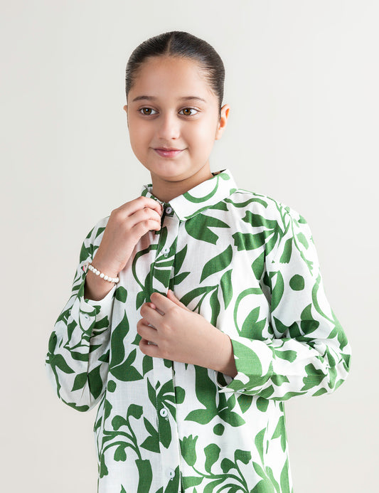 2 PIECE LEAF PRINTED SUIT