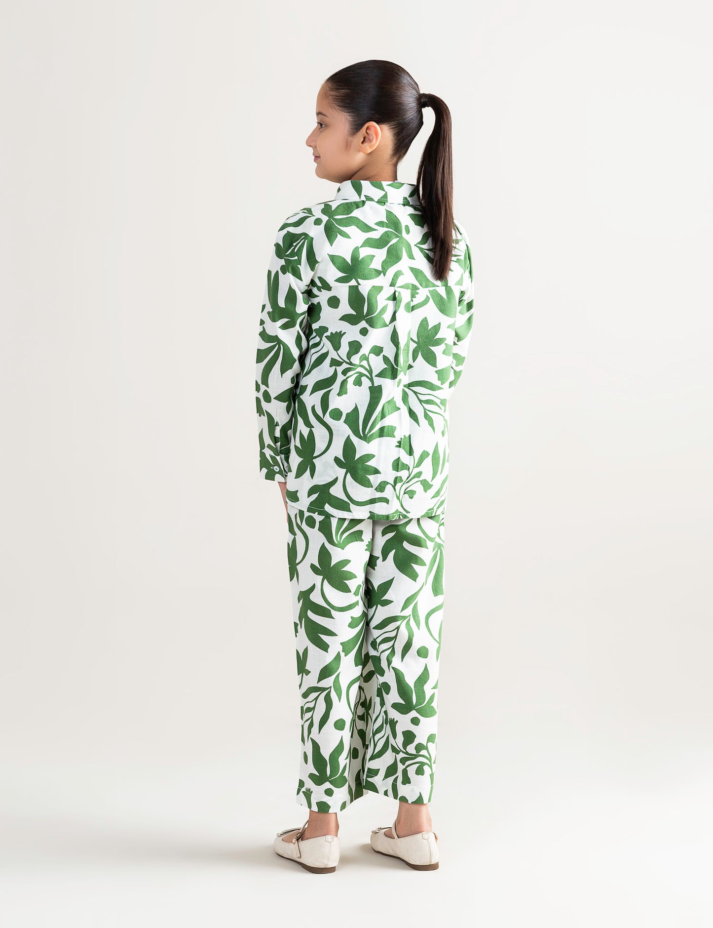 2 PIECE LEAF PRINTED SUIT