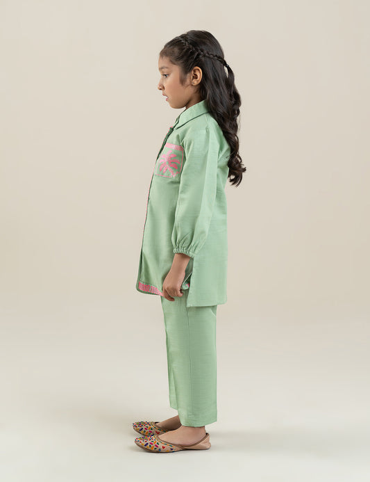 2 PIECE NEON EMBROIDERED SUIT