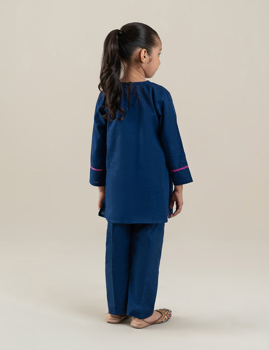 2 PIECE CONTRAST EMBROIDERED SUIT