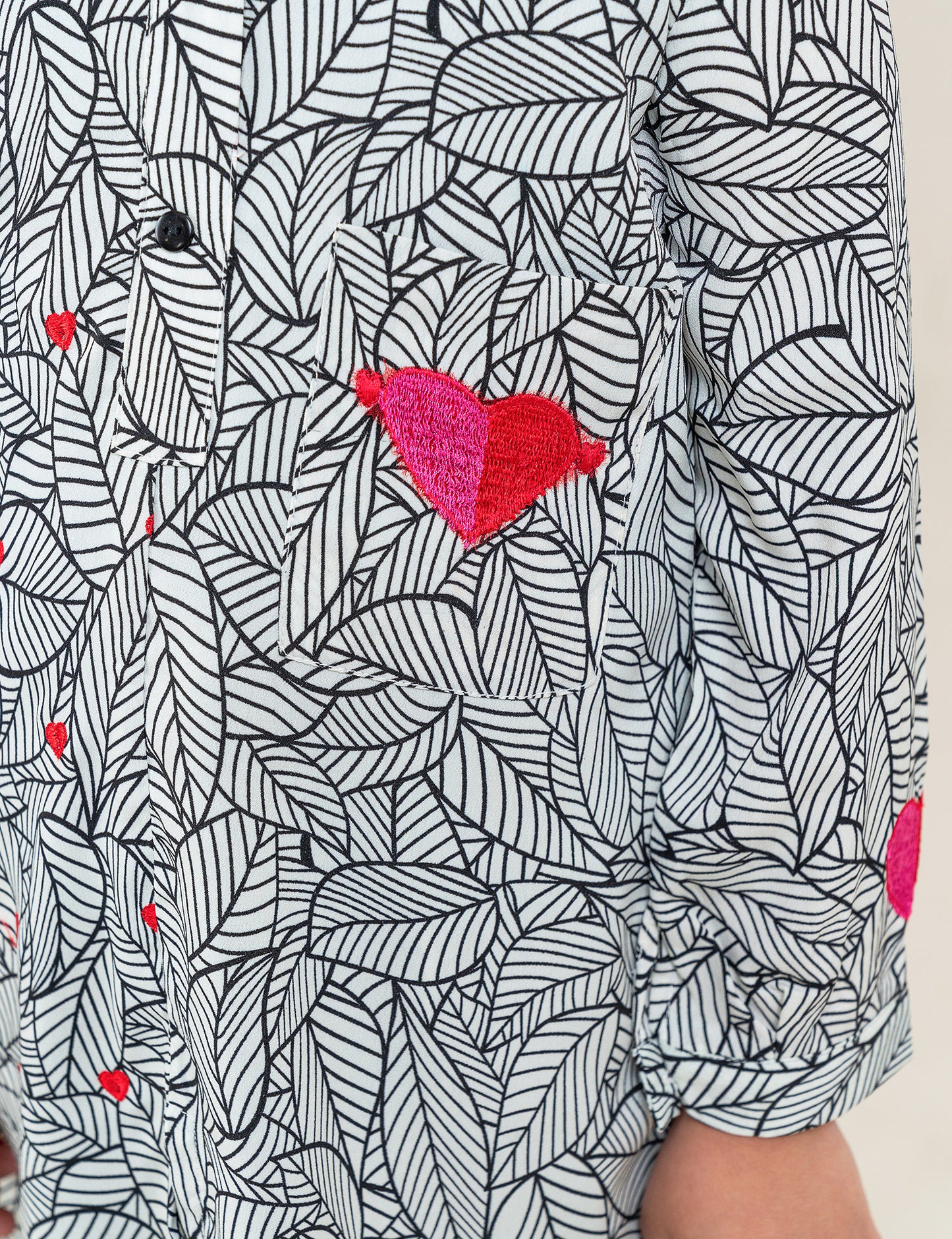 2 PIECE HEART PRINTED SUIT