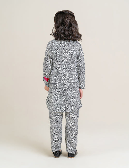 2 PIECE HEART PRINTED SUIT