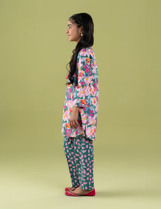 2 PIECE FLORAL PRINTED SUIT