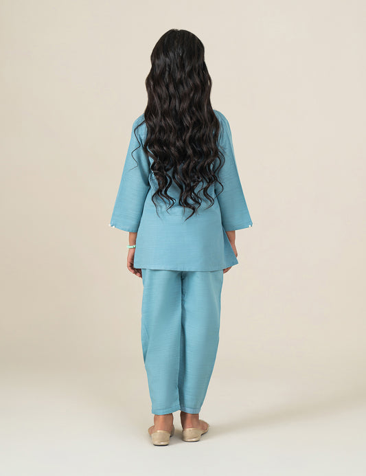 2 PIECE ROSE EMBROIDERED SUIT