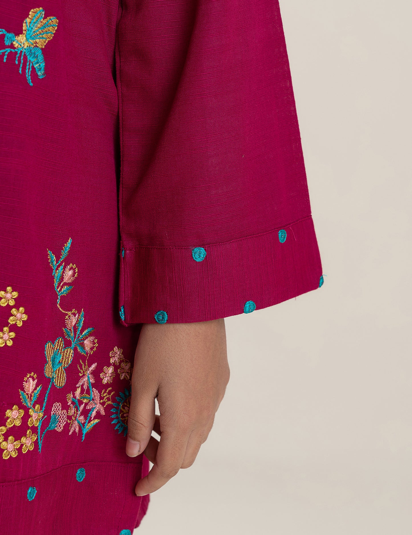 2 PIECE FLORAL EMBROIDERED SUIT
