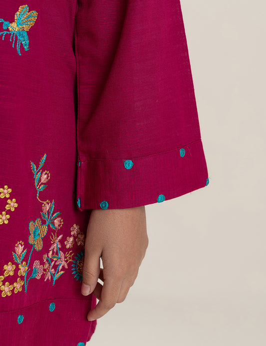 2 PIECE FLORAL EMBROIDERED SUIT