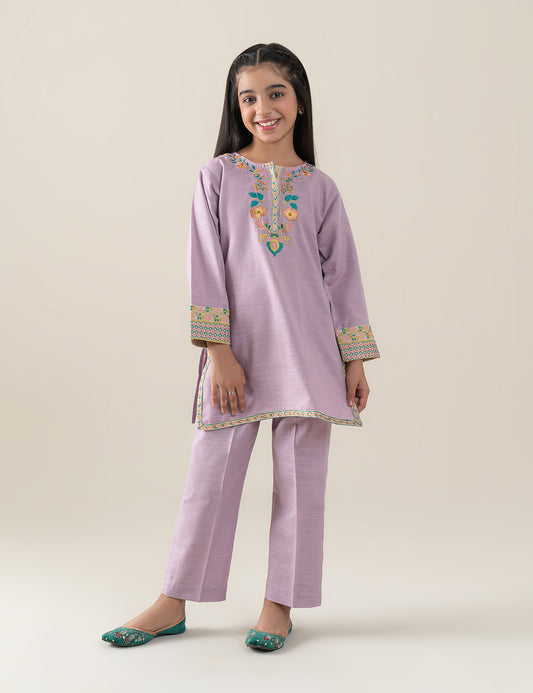 2 PIECE FLORAL EMBROIDERED SUIT