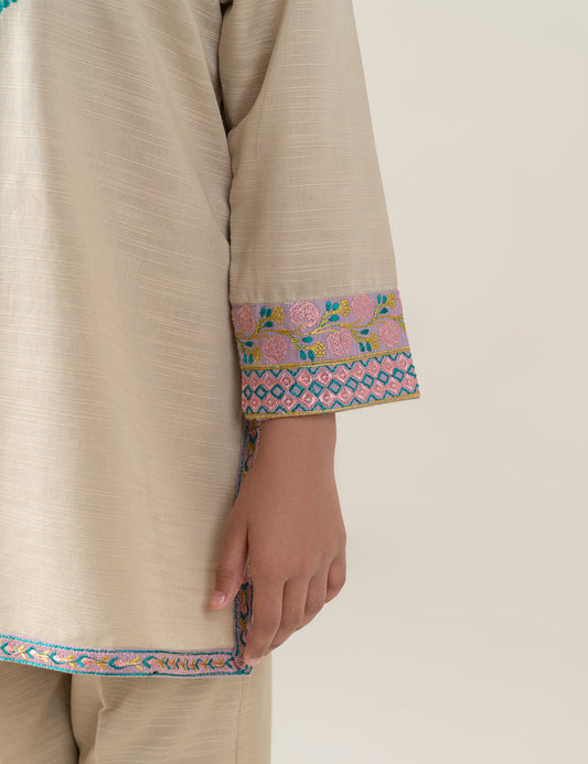 2 PIECE FLORAL EMBROIDERED SUIT