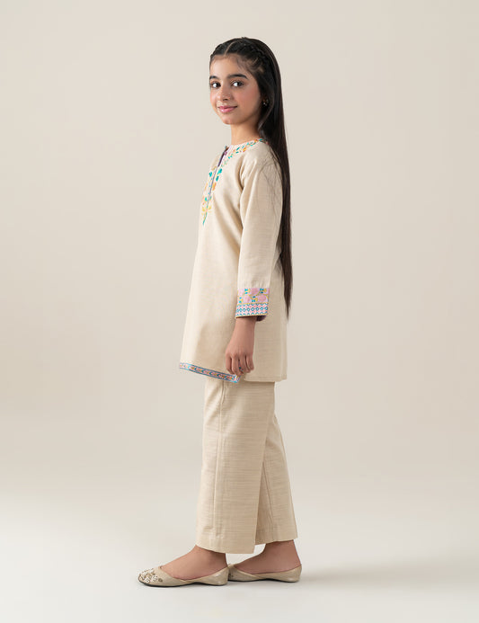 2 PIECE FLORAL EMBROIDERED SUIT