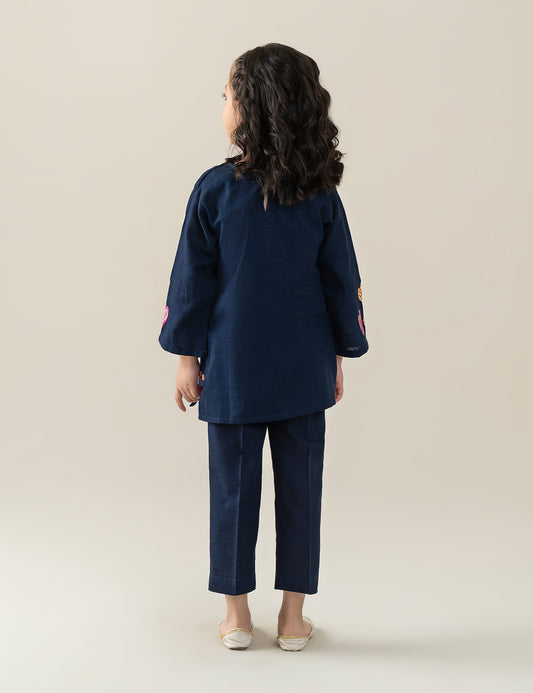 2 PIECE HEART EMBROIDERED SUIT