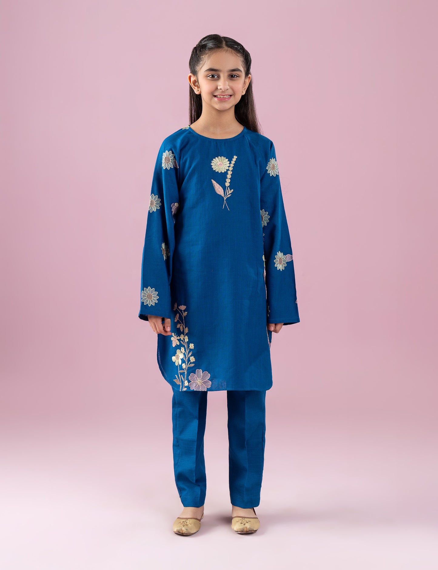 2 PIECE FLORAL EMBROIDERED SUIT