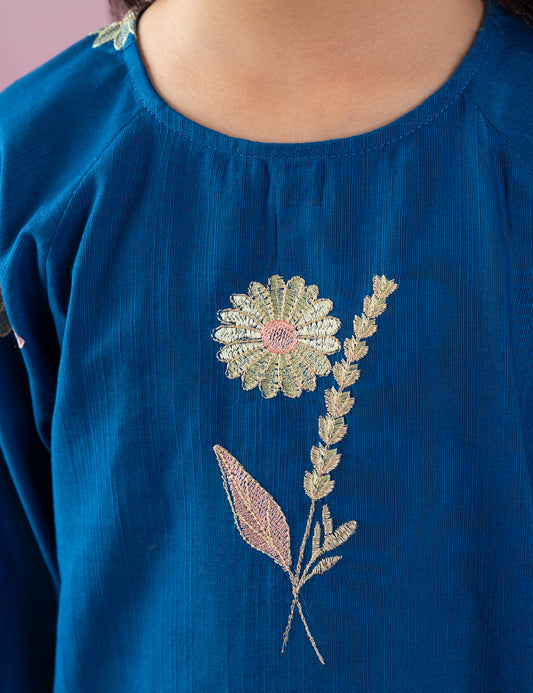 2 PIECE FLORAL EMBROIDERED SUIT