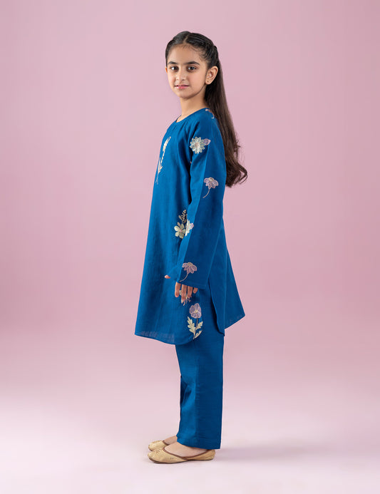 2 PIECE FLORAL EMBROIDERED SUIT