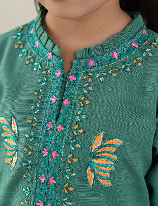 2 PIECE NEON EMBROIDERED SUIT