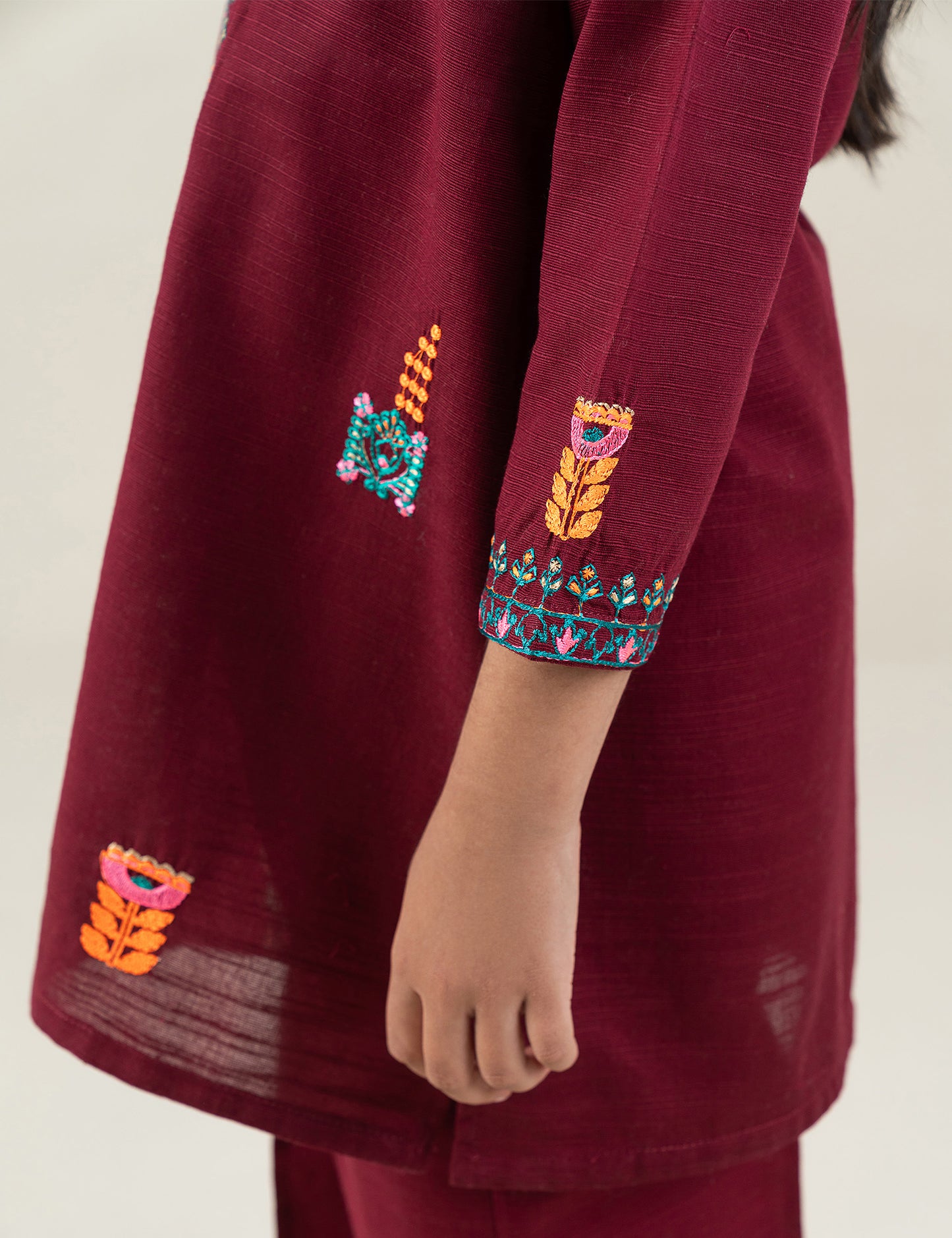 2 PIECE NEON EMBROIDERED SUIT