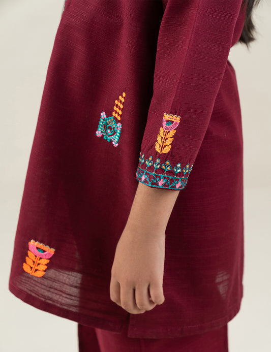 2 PIECE NEON EMBROIDERED SUIT