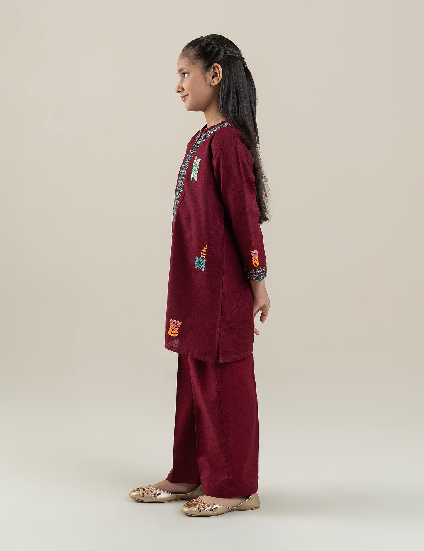 2 PIECE NEON EMBROIDERED SUIT