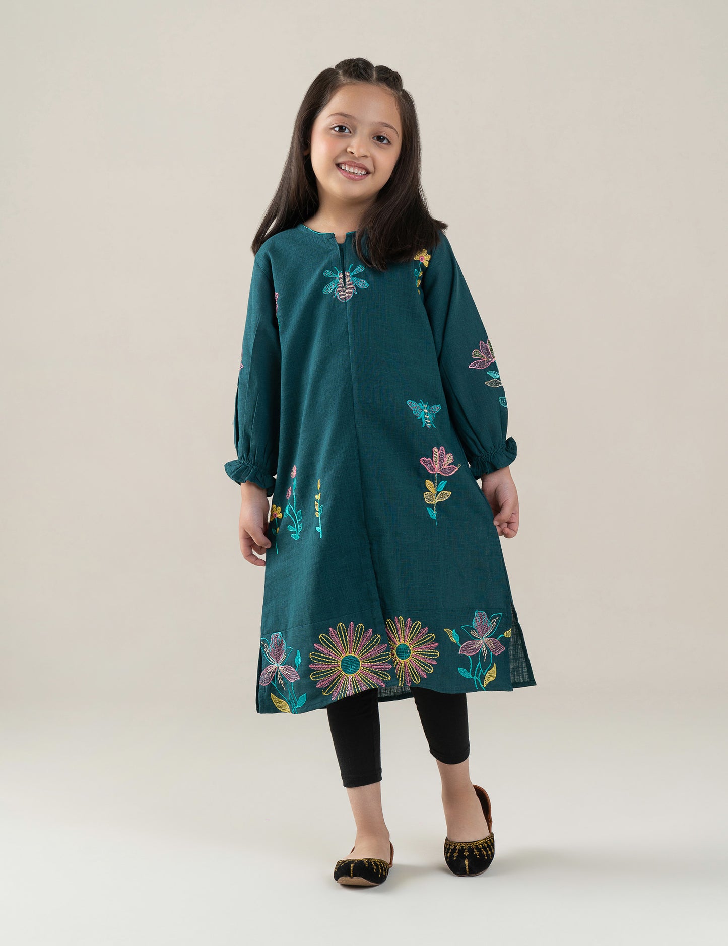 FLORAL EMBROIDERED DRESS