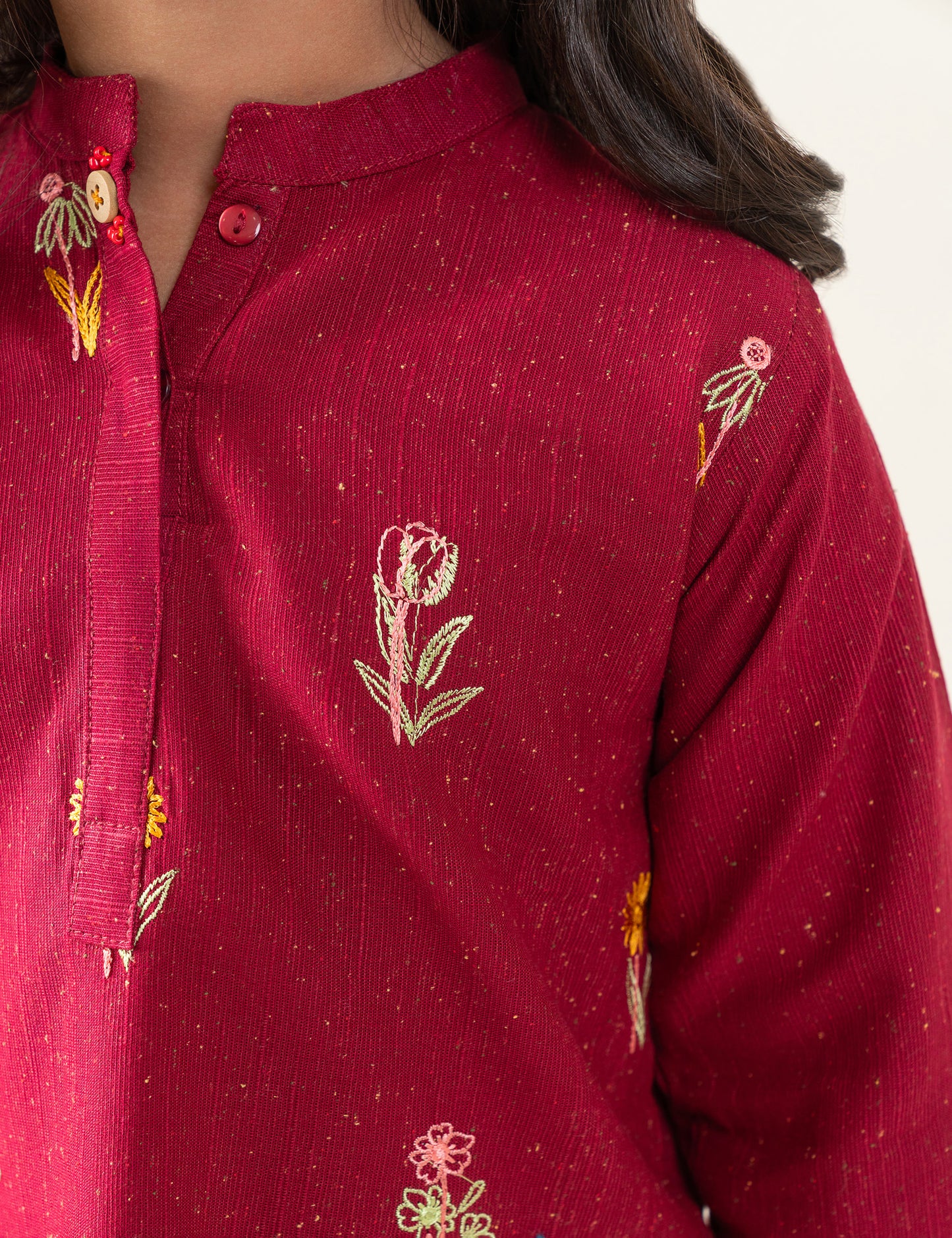 2 PIECE FLORAL EMBROIDERED SUIT