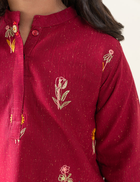 2 PIECE FLORAL EMBROIDERED SUIT