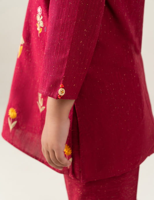 2 PIECE FLORAL EMBROIDERED SUIT