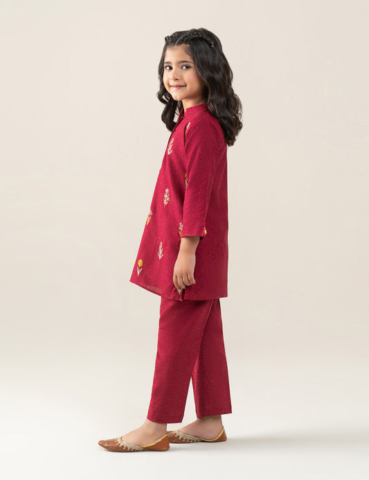 2 PIECE FLORAL EMBROIDERED SUIT