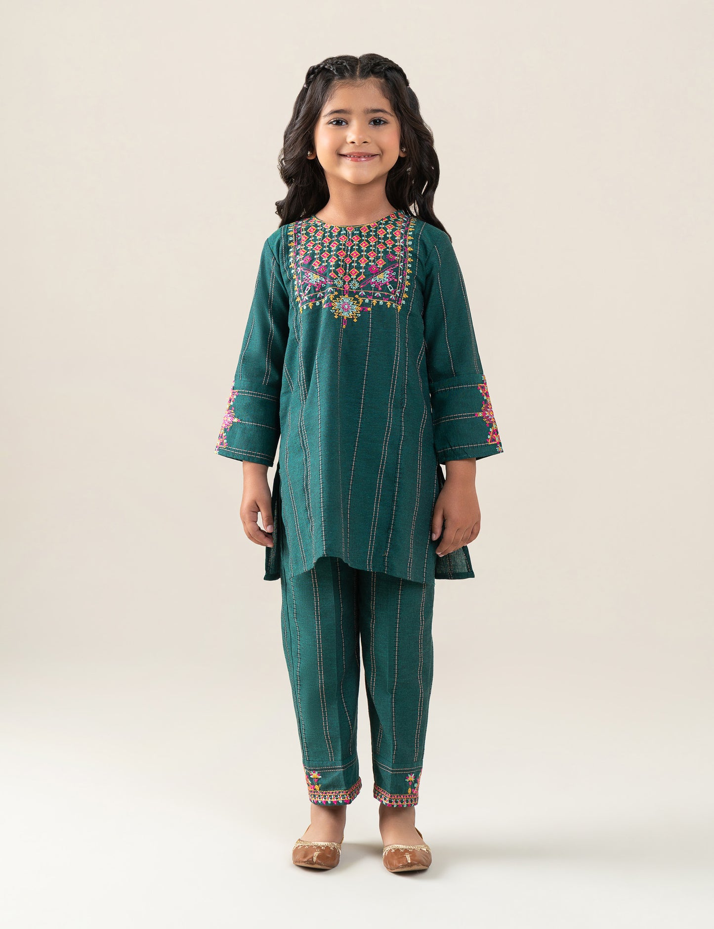 2 PIECE ETHNIC EMBROIDERED SUIT