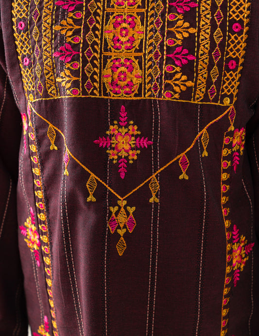 2 PIECE FLORAL EMBROIDERED SUIT