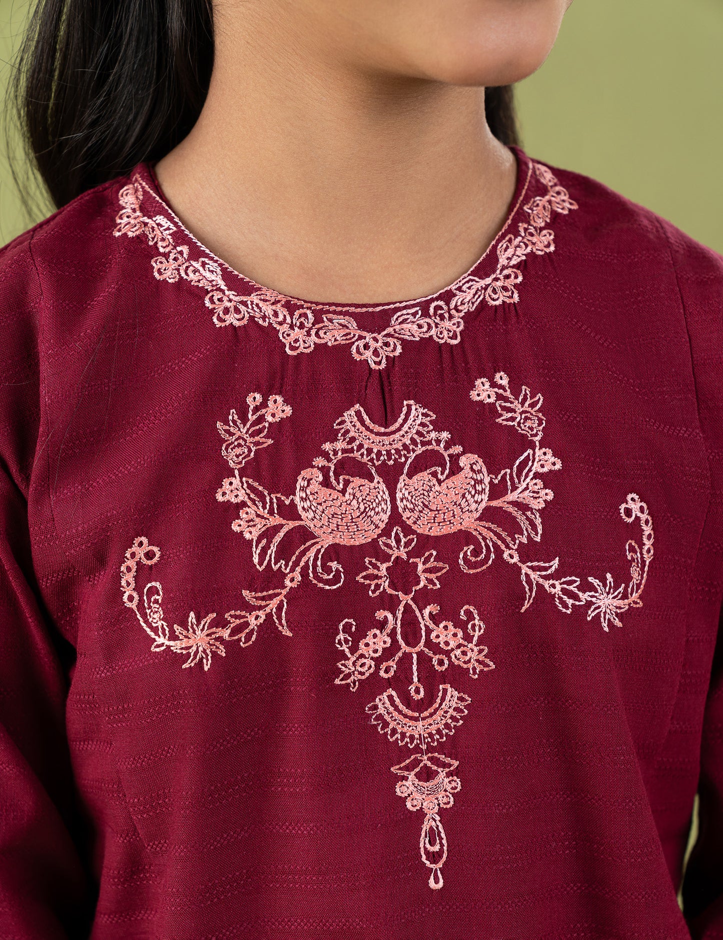 2 PIECE ALLOVER EMBROIDERED SUIT