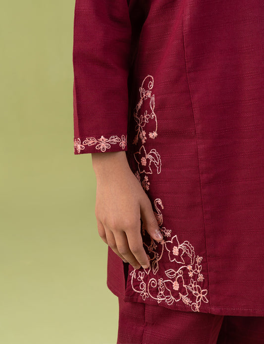 2 PIECE ALLOVER EMBROIDERED SUIT