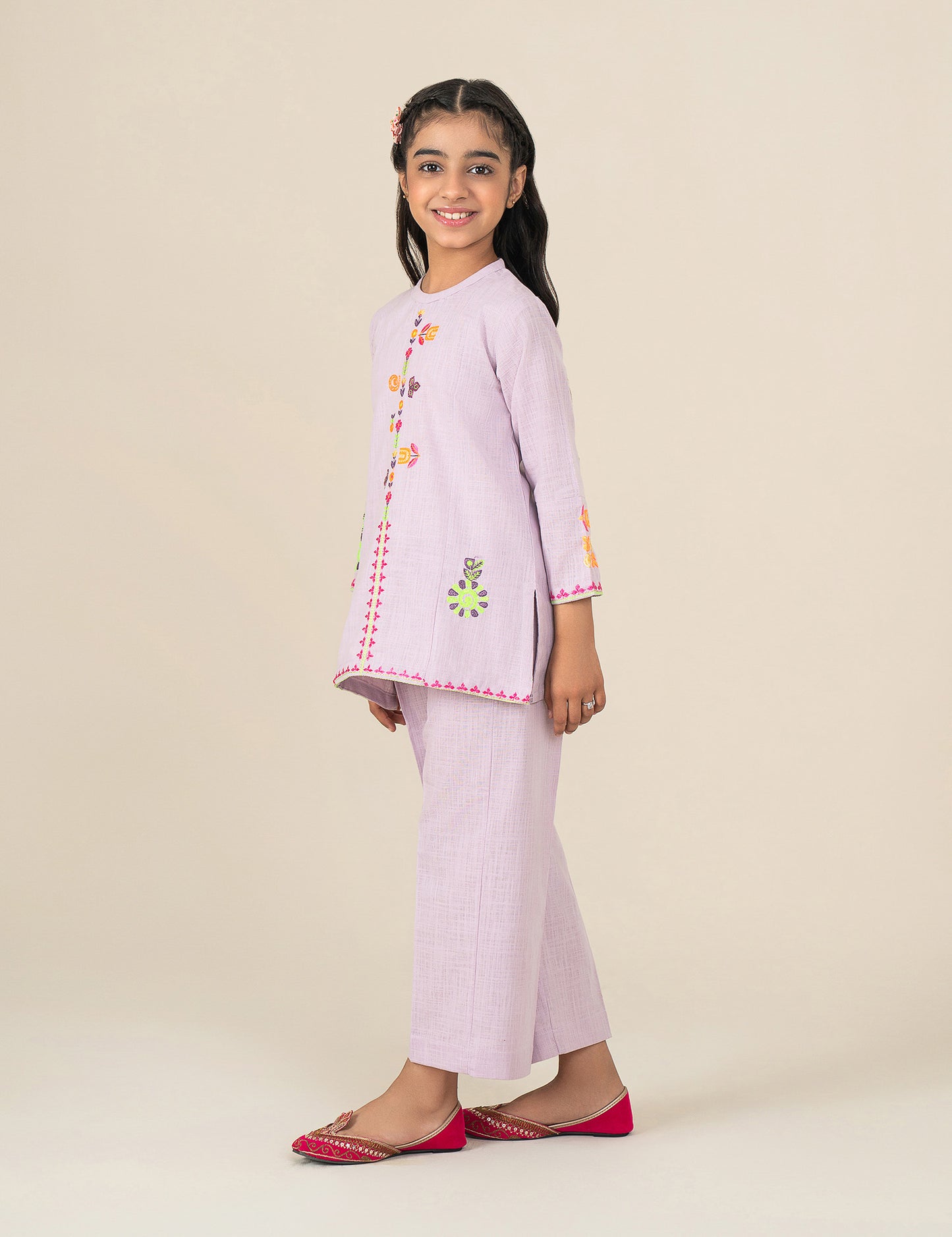 2 PIECE NEON EMBROIDERED SUIT