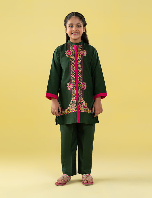 2 PIECE FLORAL EMBROIDERED SUIT