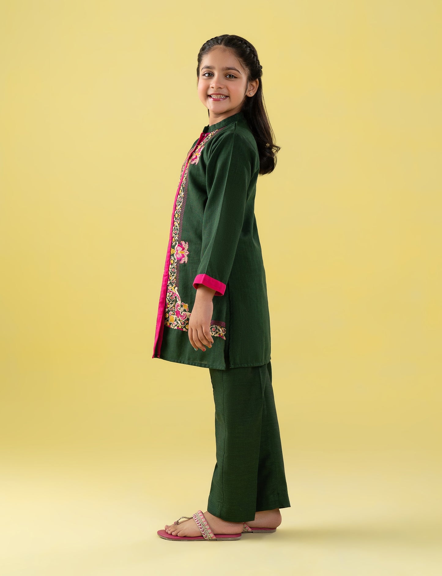 2 PIECE FLORAL EMBROIDERED SUIT