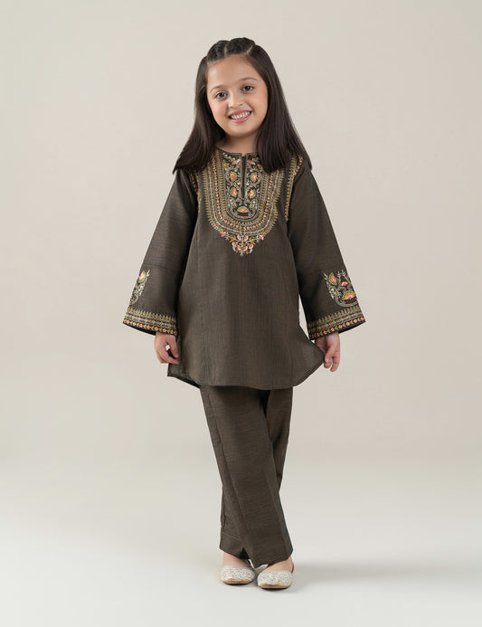 2 PIECE FLORAL EMBROIDERED SUIT