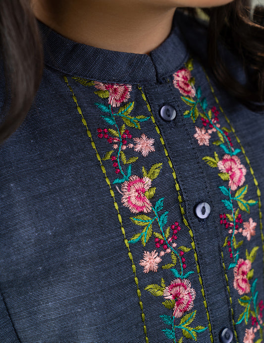 2 PIECE VIBRANT EMBROIDERED SUIT